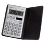 Genie calculatrice 10 chiffres 330 plat avec dual-power (solaire et piles)-avec housse-argent