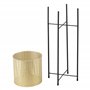 [en.casa] Set de 2 Supports de Plante Ensemble Cache-Pot Pot de Fleur Bac à Fleurs Vase Métal Tailles Différentes Noir Doré