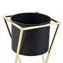 [en.casa] Lot de 2 Supports de Plantes Ensemble Pot de Fleur Set Cache-Pot Ensemble Bac à Fleurs Vase Métal Tailles Différentes 