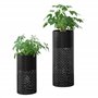 [en.casa] Ensemble de 2 Supports de Plantes Lot Pots de Fleur Set Cache-Pot Ensemble Bacs à Fleurs Vases Métal Tailles Différent