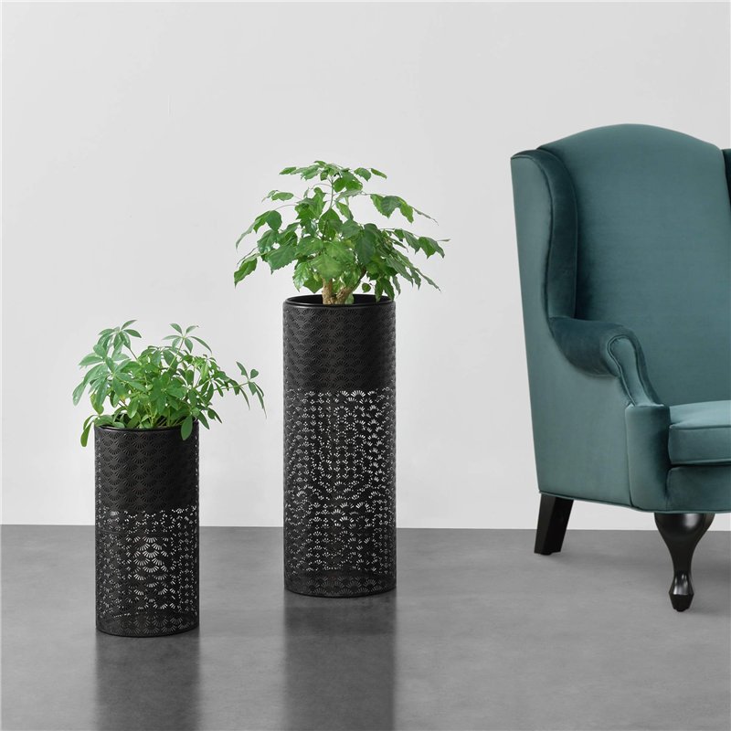 Image secondaire de [en.casa] Ensemble de 2 Supports de Plantes Lot Pots de Fleur Set Cache-Pot Ensemble Bacs à Fleurs Vases Métal Tailles Différent
