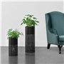 [en.casa] Ensemble de 2 Supports de Plantes Lot Pots de Fleur Set Cache-Pot Ensemble Bacs à Fleurs Vases Métal Tailles Différent
