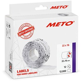 Étiquettes Meto pour étiqueteuse manuelle (22x16 mm