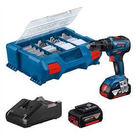 Bosch Professional 18V System perceuse-visseuse à percussion sans-fil GSB 18V-55 (couple maxi 55 Nm