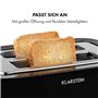 Klarstein Arabica Grille-pain - 920W, Panneau de contrôle tactile, Affichage LED, Fonction dégivrage, préchauffage et arrêt, Gri