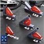 S&R Mini Aimants de Soudure - Positionneur Magnétique à Equerre Lot de 4 aimant 58 x 50 mm avec angle 45°, 90°, 135°