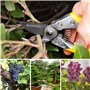GRÜNTEK Sécateur de Jardin Professionnel 200mm Lame Franche en TEFLON 50mm I Coupe Branche à une Main