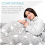 Navaris Couverture Lestée - Couverture Pondérée Relaxante 135x200cm - Contre Insomnie Anxiété - Cocooning - 100% Coton - 4,8kg