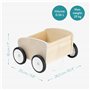 Navaris Draisienne avec remorque - Vélo en Bois sans pédale pour Enfants de Plus de 18 Mois - Tricycle Charge Max 50 kg avec Pan