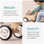 Navaris Draisienne avec remorque - Vélo en Bois sans pédale pour Enfants de Plus de 18 Mois - Tricycle Charge Max 50 kg avec Pan
