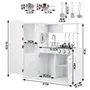 WOLTU Cuisine pour Enfants en Bois 5 pièces Jouet Cuisine pour Enfants avec Accessoires,dinette Enfant Blanc