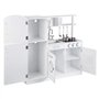 WOLTU Cuisine pour Enfants en Bois 5 pièces Jouet Cuisine pour Enfants avec Accessoires,dinette Enfant Blanc