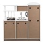 WOLTU Cuisine pour Enfants en Bois 5 pièces Jouet Cuisine pour Enfants avec Accessoires,dinette Enfant Blanc