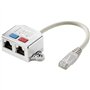 Renkforce RJ45 réseau Informatique Adaptateur en T Cat 6 [2X RJ45 Femelle - 1x RJ45 mâle] 15.00 cm métal
