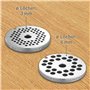 Bosch Disque perforé MUZ45LS pour hachoir à viande, 2 tranches : 3 mm, 6 mm, acier inoxydable, passe au lave-vaisselle, pour MUM