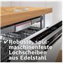 Bosch Disque perforé MUZ45LS pour hachoir à viande, 2 tranches : 3 mm, 6 mm, acier inoxydable, passe au lave-vaisselle, pour MUM
