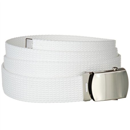 Paris Fashion Ceinture Militaire US Army - Boucle métal argent - Longueur réglable 130 cm - Largeur 3 cm - Airsoft - Paintball -