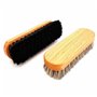 DELARA Deux brosses de Polissage de Haute qualité, 100% CRIN de Cheval, en Bois de hêtre laqué avec rainures de préhension