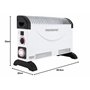 MONZANA® Convecteur électrique 2000W chauffage d'appoint minuteur 24h 3 niveaux de chauffage thermostat radiateur électrique mob