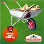 GARDEBRUK® Roue de brouette gonflable 4.80/4.00-8 Ø390mm jante acier 200kg axe roue de secours remplacement brouette pneu roulem