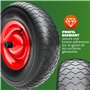 GARDEBRUK® Roue de brouette gonflable 4.80/4.00-8 Ø390mm jante acier 200kg axe roue de secours remplacement brouette pneu roulem