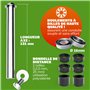 GARDEBRUK® Roue de brouette gonflable 4.80/4.00-8 Ø390mm jante acier 200kg axe roue de secours remplacement brouette pneu roulem