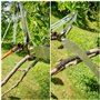 Deuba® Scie télescopique 2en1 Hauteur de Travail Max. 4m Corde tirage sécateur Coupe-Branches Arbre scie à élaguer Jardinage Out