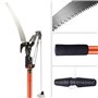 Deuba® Scie télescopique 2en1 Hauteur de Travail Max. 4m Corde tirage sécateur Coupe-Branches Arbre scie à élaguer Jardinage Out