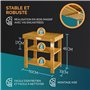 Casaria® 2en1 Meuble à Chaussures avec Banc en Bois d'acacia Dur Robuste étagère à Chaussures 2 tablettes Rangement Armoire