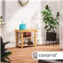 Casaria® 2en1 Meuble à Chaussures avec Banc en Bois d'acacia Dur Robuste étagère à Chaussures 2 tablettes Rangement Armoire