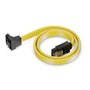 deleyCON 2x 0,5m Câbles S-ATA 3 + Adaptateur Secteur 4-Pin à 2x SATA - Câble de Données HDD SSD Avec Clip - 1x Prise Droite à Un