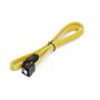deleyCON 2x 0,5m Câbles S-ATA 3 + Adaptateur Secteur 4-Pin à 2x SATA - Câble de Données HDD SSD Avec Clip - 1x Prise Droite à Un