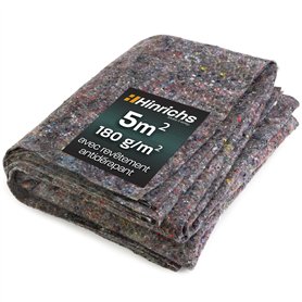 Hinrichs Couverture Protection 1 m x 5 m = 5 m² - Couverture Demenagement 180g par m2 d’Epaisseur avec Revêtement Antidérapant P