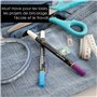 OfficeTree 2x Stylo Couture Tissu Effacable - Auto-extinguible et Hydrosoluble - Feutre Couture Effacable - Stylo Broderie pour 
