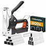 Hinrichs Agrafeuse Manuelle Set - Agrafeuse Professionnelle 3 en 1 pour Bois et Tissu - Agrafeuse Murale Bois et Tissus d'Ameubl