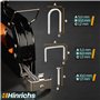Hinrichs Agrafeuse Manuelle Set - Agrafeuse Professionnelle 3 en 1 pour Bois et Tissu - Agrafeuse Murale Bois et Tissus d'Ameubl