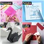 OfficeTree 104 Papier Coloré - pour Bricoler et Construire - 130 g/m² - 10 Feuilles Couleurs A4 plus Feuilles d'or et d'argent