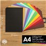 OfficeTree 54x Feuille de Couleur Cartonné A4 220g - 12 Couleurs - Feuille Cartonnée Couleur pour le Bricolage - Papier Coloré C
