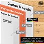 OfficeTree 54x Feuille de Couleur Cartonné A4 220g - 12 Couleurs - Feuille Cartonnée Couleur pour le Bricolage - Papier Coloré C