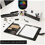 OfficeTree Chemise porte-bloc, format A4, avec couverture - Porte-bloc, A4, noir - Classeur à anneaux, A4 - Porte-bloc conférenc