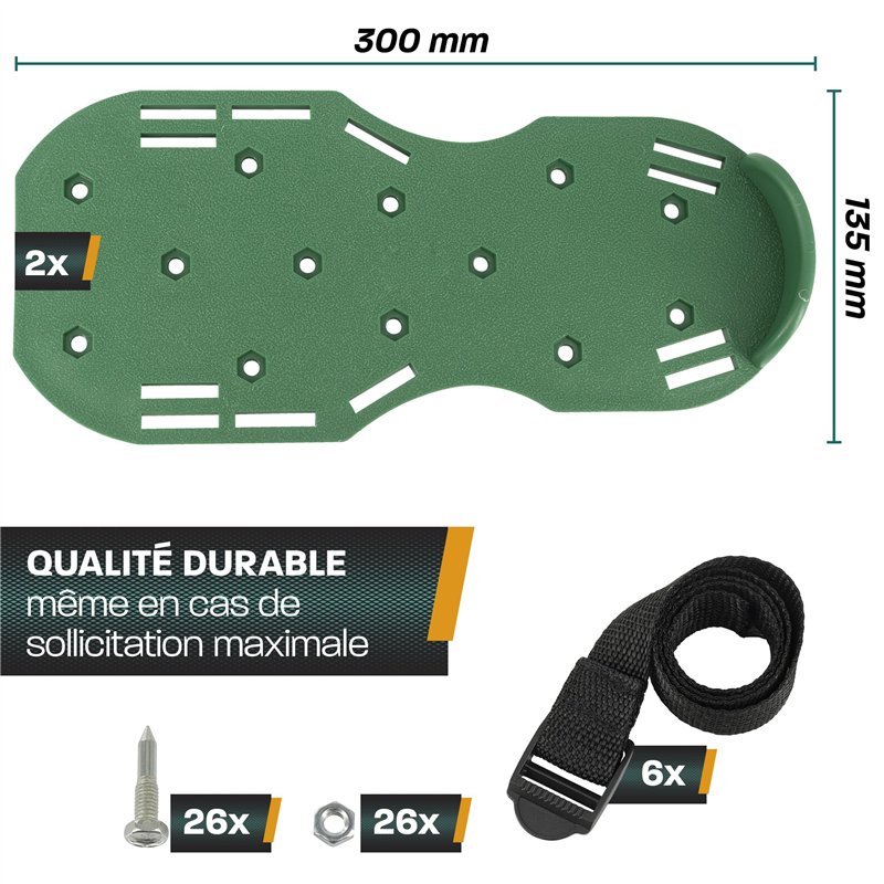Image secondaire de Hinrichs Chape Chaussures - Aerateur Pelouse - 2x Chaussure a Clou Ragreage avec Semelles et Pointes de 25 mm - Chaussure Gazon
