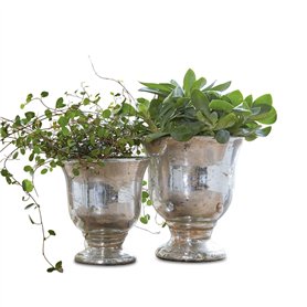 Loberon Lot de 2 Cache-Pots Banon - Hauteur: 19cm