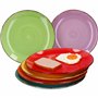 Ensemble d'assiettes 6 pièces Uni coloré I assiette à dîner I assiette menu I assiette de service ronde I accessoires de table I