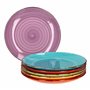 Ensemble d'assiettes 6 pièces Uni coloré I assiette à dîner I assiette menu I assiette de service ronde I accessoires de table I