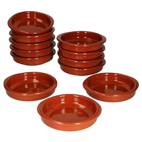 MamboCat Cazuela - Lot de 12 bols en céramique - Diamètre : 12 cm - Taille S - Émaillés - Unique - Fait à la main - Style antiqu