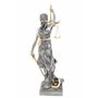 Veronese Figurine de la déesse romaine de la justice de la justice - Sculpture d'avocat doré argenté