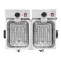 Royal Catering Friteuse Électrique De Restaurant Double Cuve Vidange Professionnelle RCEF 13D-EGO (2 x 3 250 W, 2 x 13 l, 2 Ther