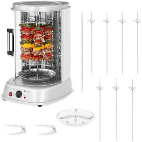 Royal Catering Rôtissoire Verticale Machine À Kébab Poulet Électrique Appareil Mini Machine Grill Rotatif RCGV-1800-1 (3-en-1