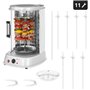 Royal Catering Rôtissoire Verticale Machine À Kébab Poulet Électrique Appareil Mini Machine Grill Rotatif RCGV-1800-1 (3-en-1, 1