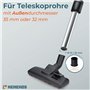 Kenekos Brosse combinée avec 2 roulettes pour aspirateur 35/32 mm AEG Siemens Miele UVM Plaque de sol en aluminium